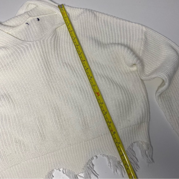 Women’s white long sleeve winter top with Hoodie Size M/L - Picture 9 of 10